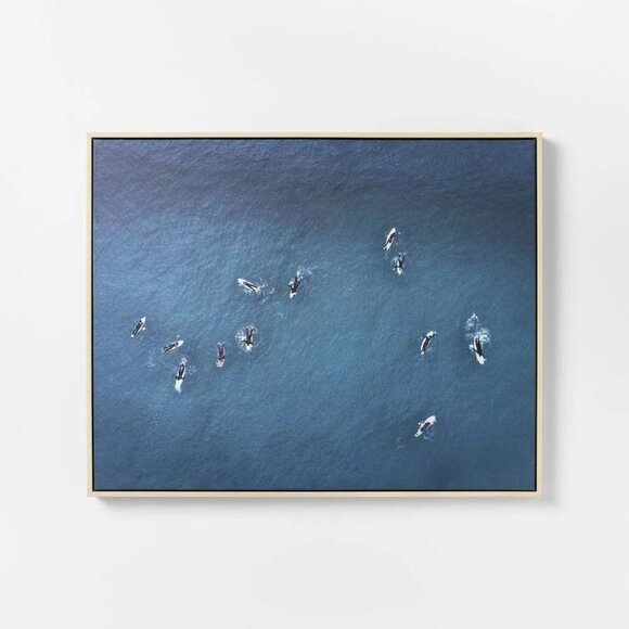 Threshold x Studio McGee 24"x30" Ocean Surf Framed Canvas - Target - Picture 1 of 4